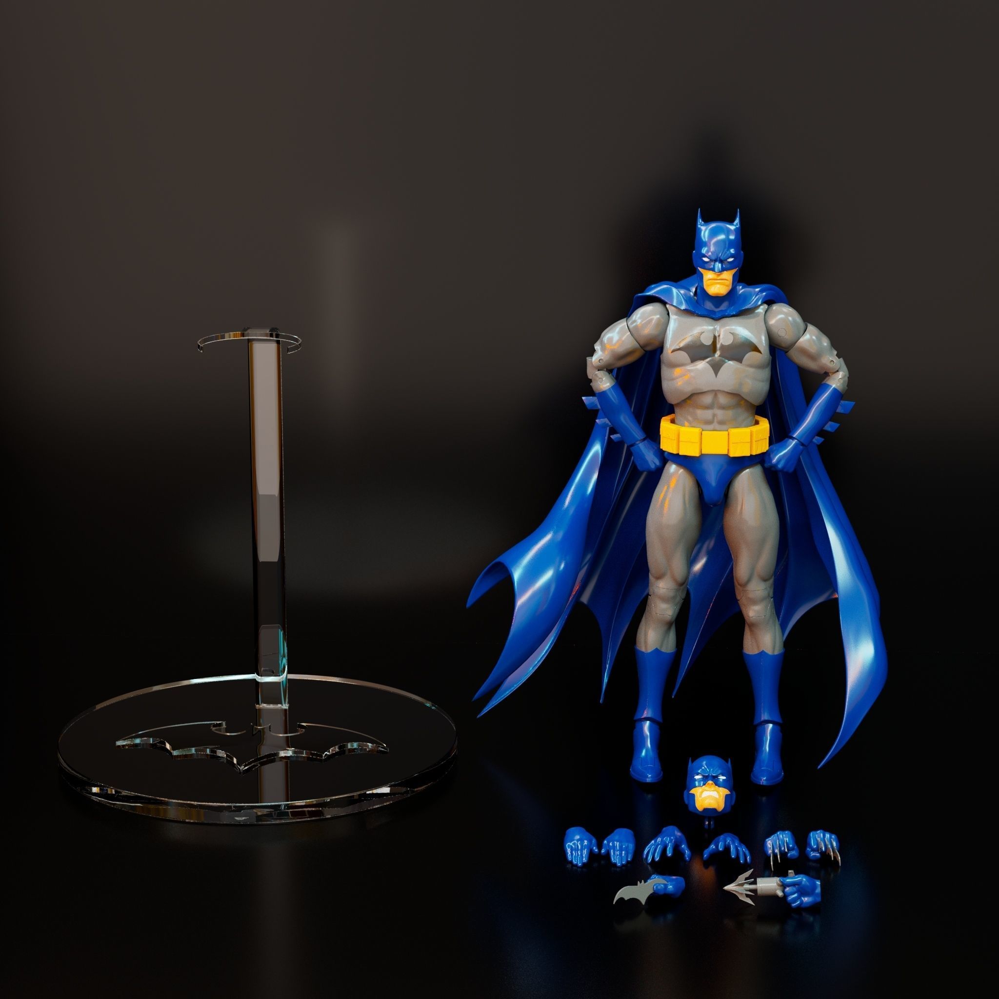 BATMAN FULL ARTICULATED ACTION FIGURE 3D model 3D printable CGTrader