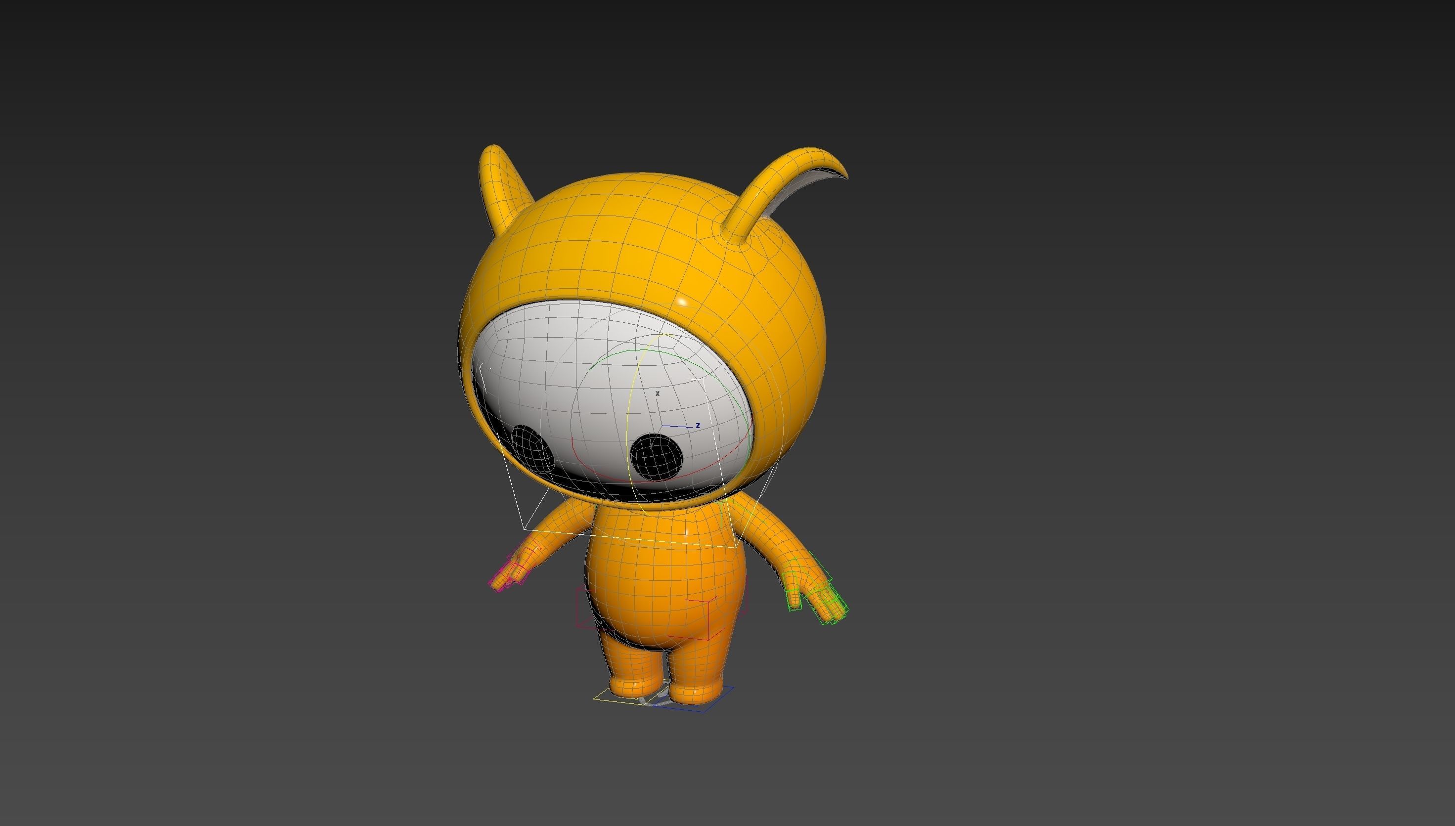 Character252 Rigged Mascot 3D model rigged | CGTrader