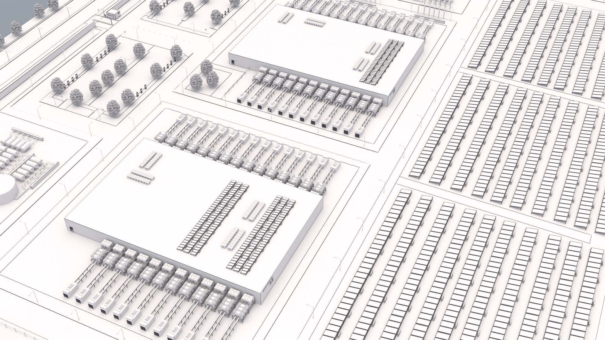 Google Data Center Building with Interior 3D model | CGTrader