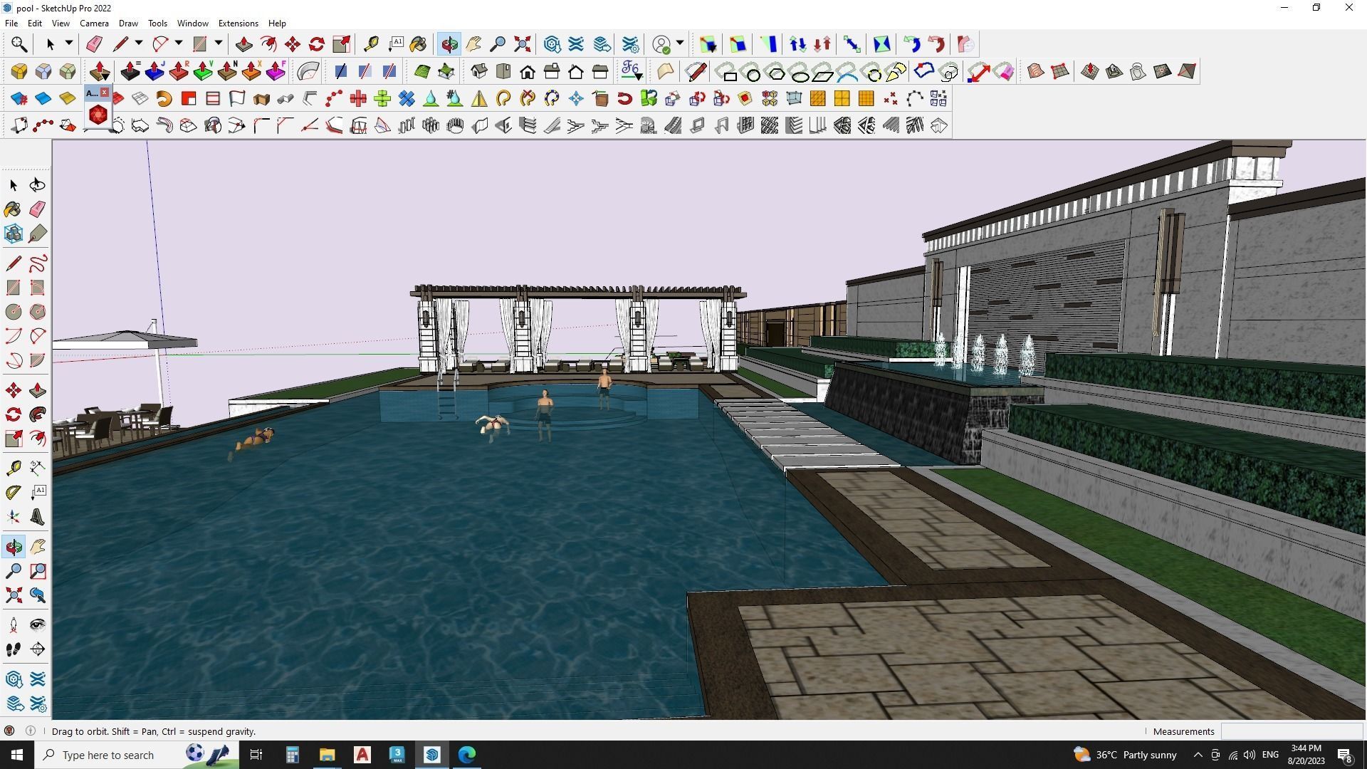 Swimming pool 3d model 3D model | CGTrader