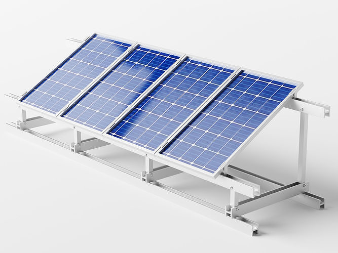 3D model Solar Panels VR / AR / low-poly | CGTrader