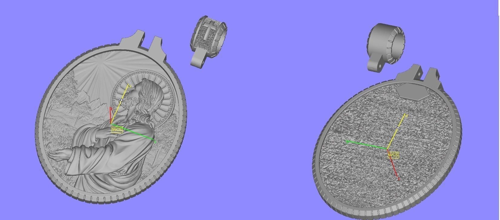 Jesus Christ Pendant 3D print-2 3D model 3D printable | CGTrader
