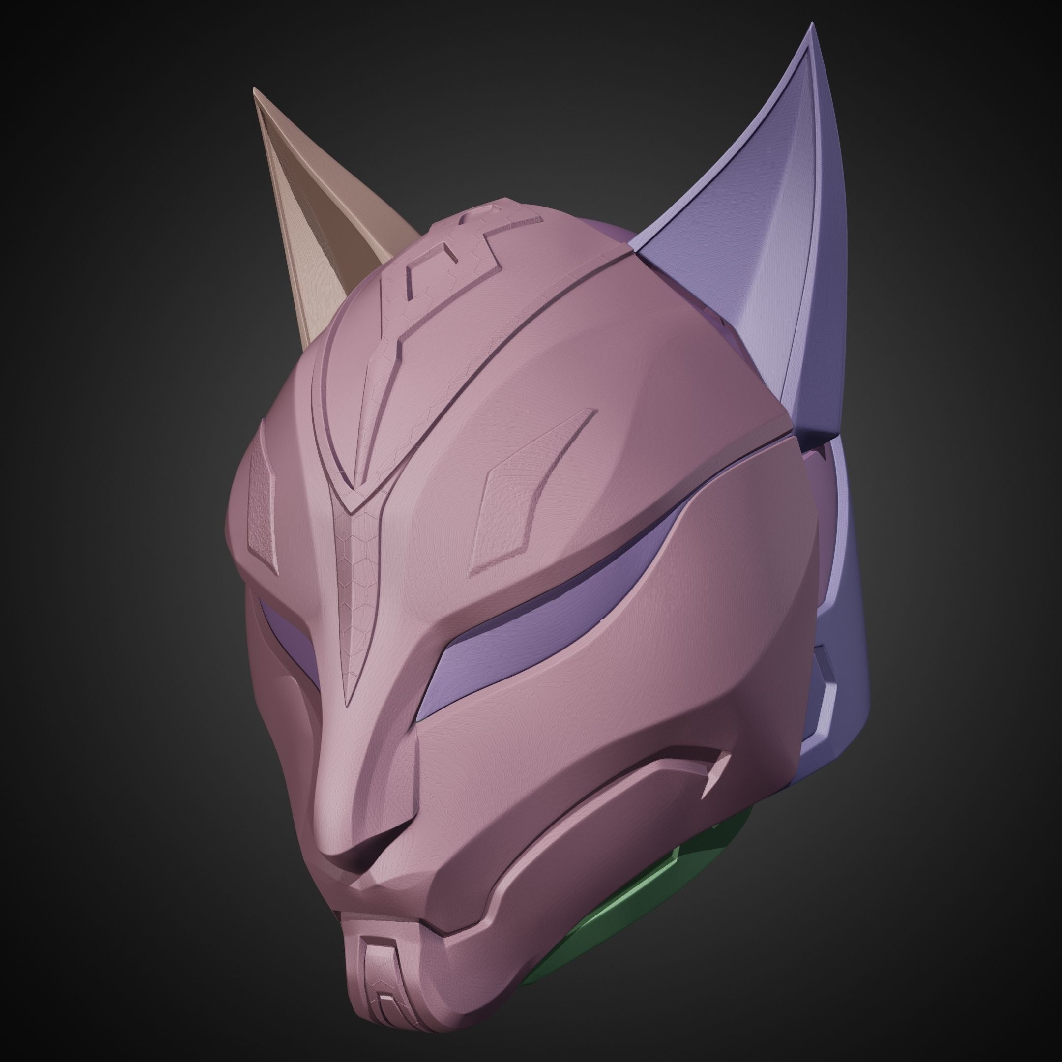 Destiny 2 Kitsune Warlock Helmet for Cosplay 3D model 3D printable