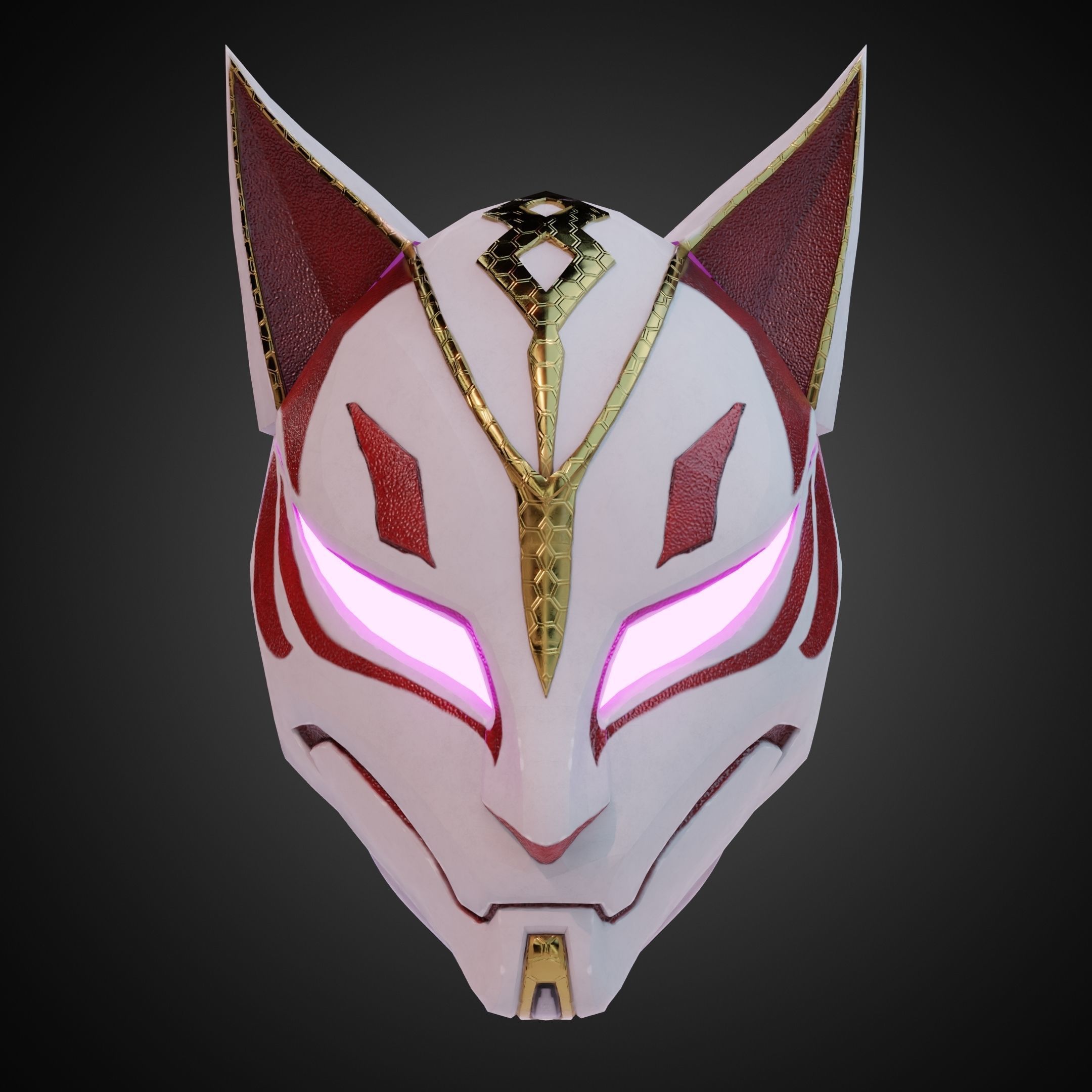 Destiny 2 Kitsune Warlock Helmet for Cosplay 3D model 3D printable