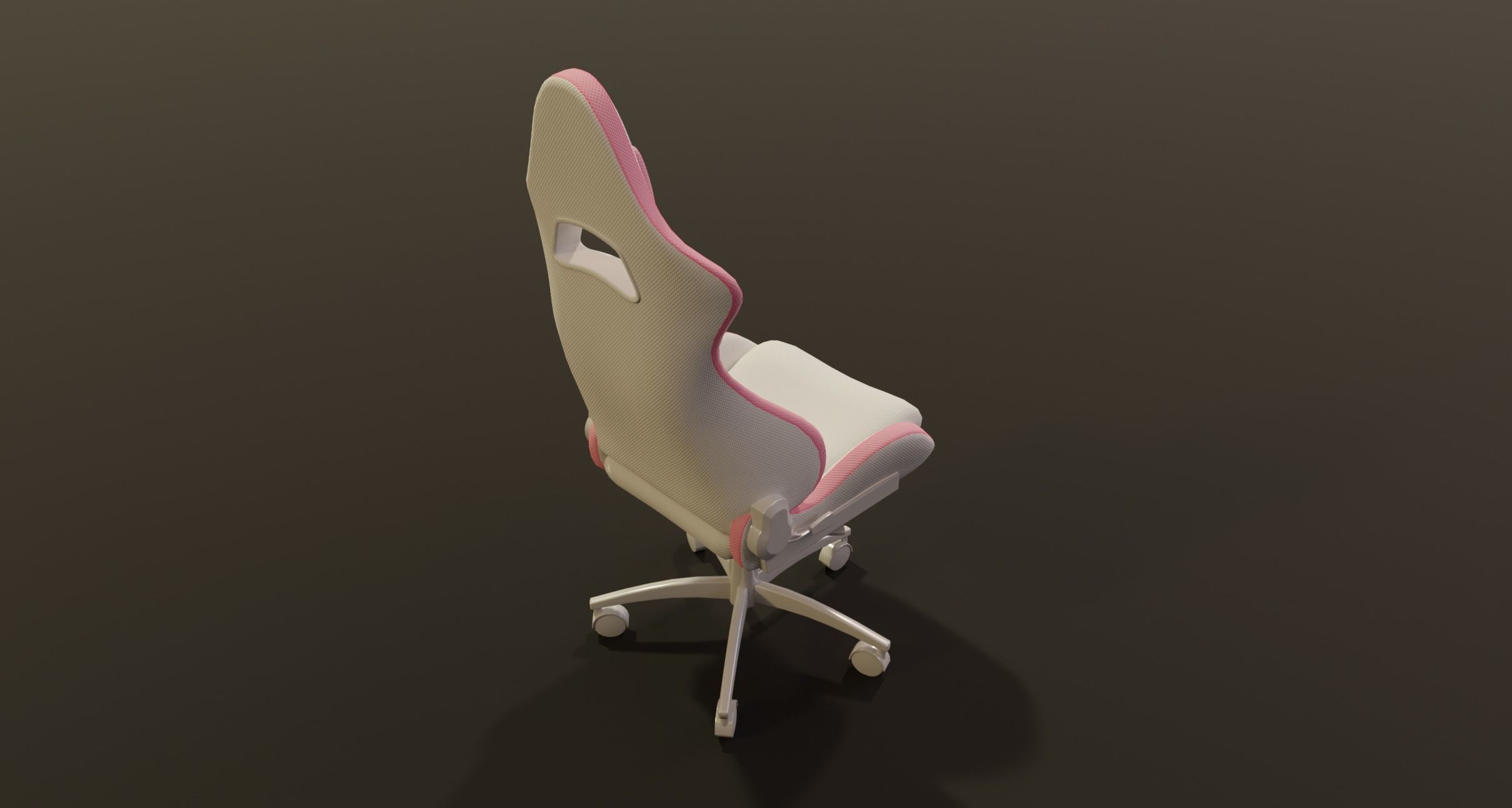 3D model cute girl gaming chair gamer chair pink white modern cute VR