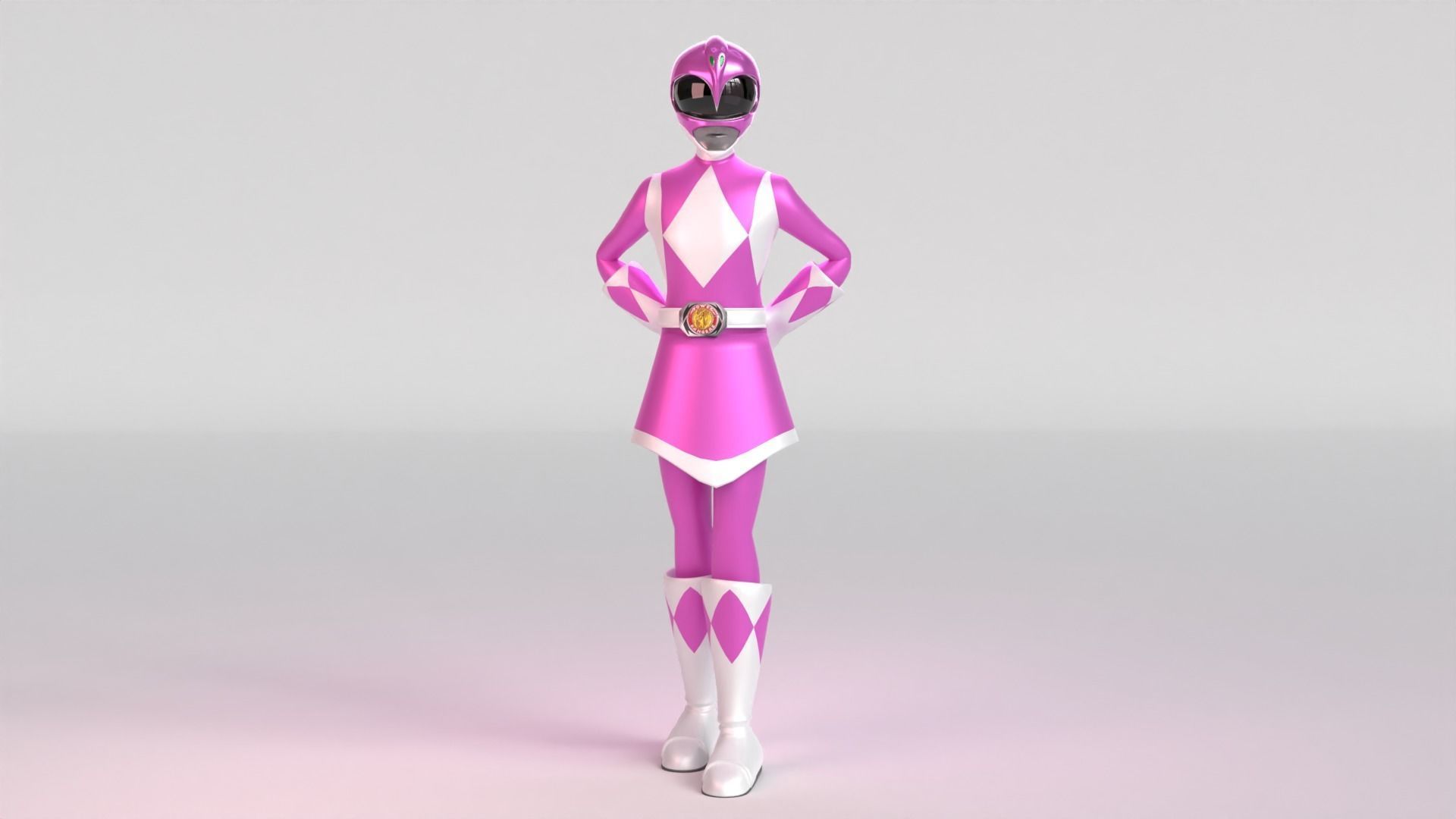 Pink Ranger 3D Model 3D model rigged | CGTrader