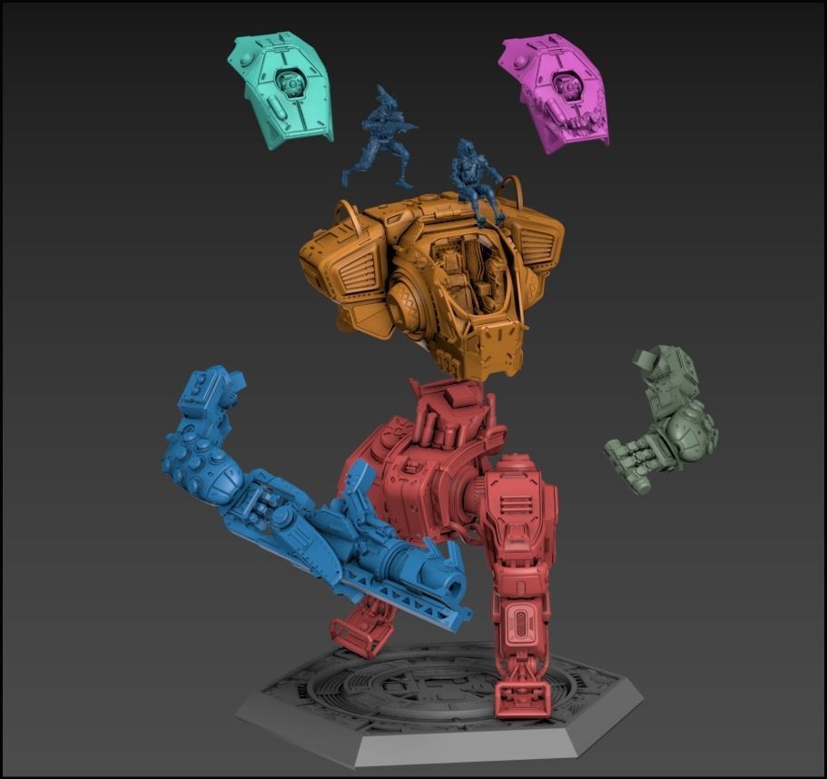 A Robot and his Big Robot 75mm 3D Printable 3D model 3D printable ...