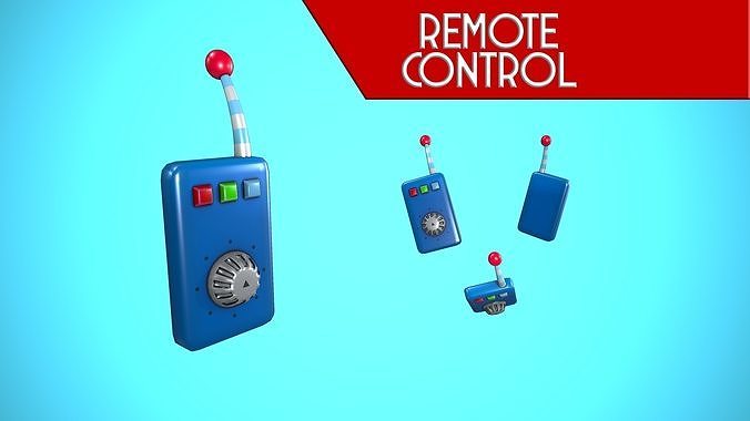 3D model REMOTE CONTROL ROTATION BUTTON CARTOON STYLIZED VR / AR / low ...
