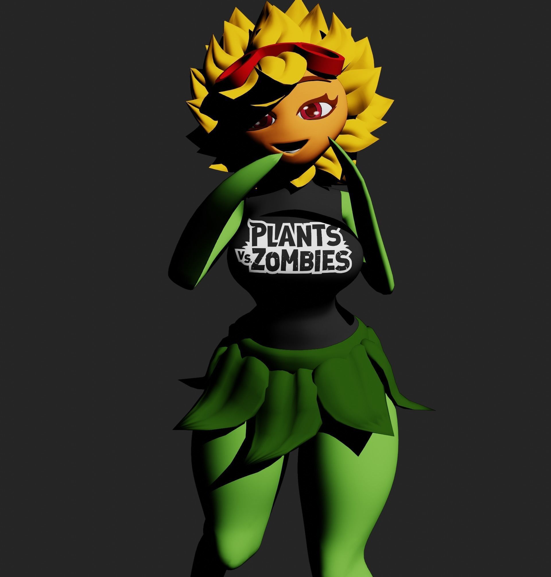 3D model Girasol Sunflower 3D Plants Vs Zombie NSFW SFW VR / AR / low