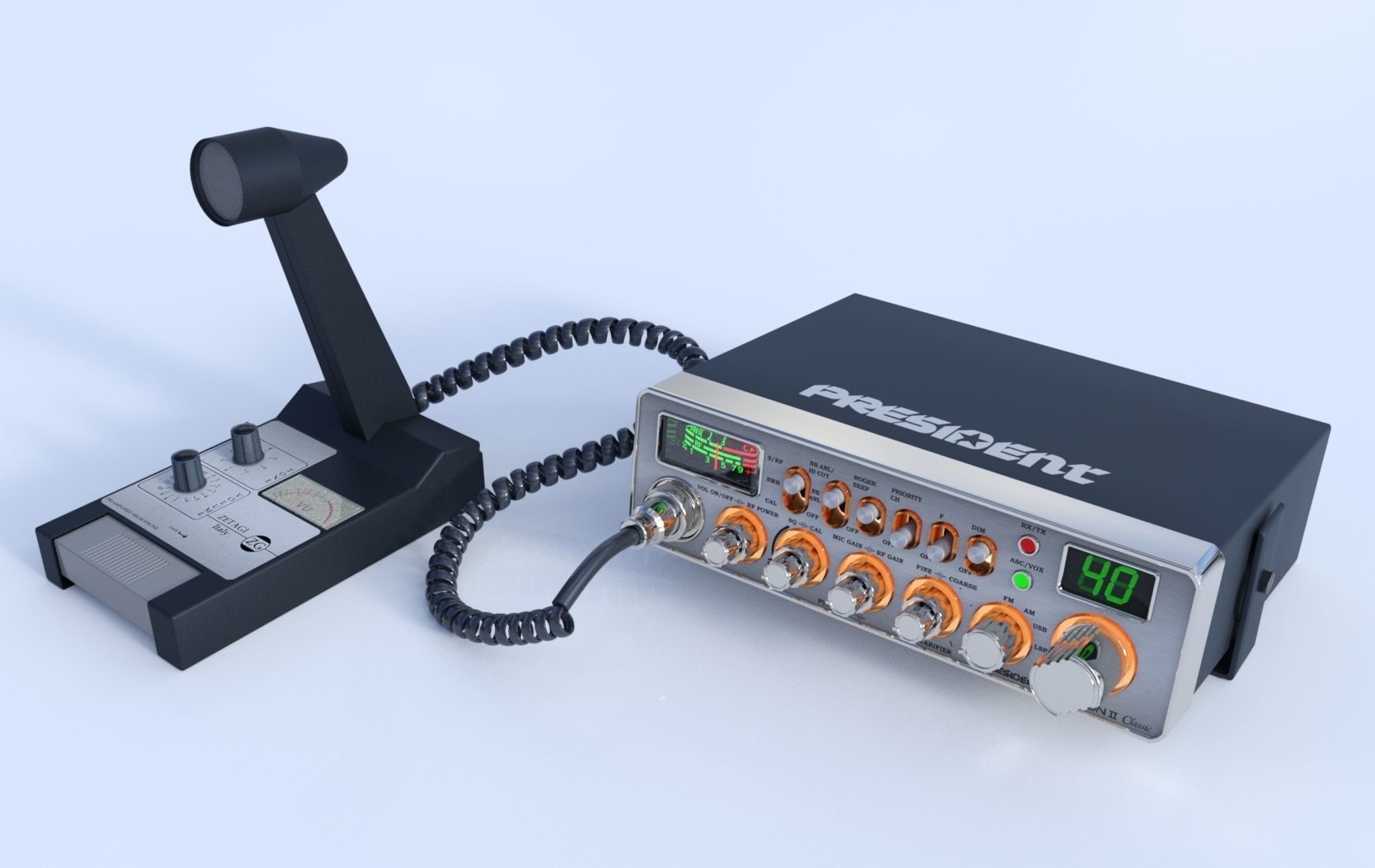 President Jackson II classic CB Radio 3D model | CGTrader