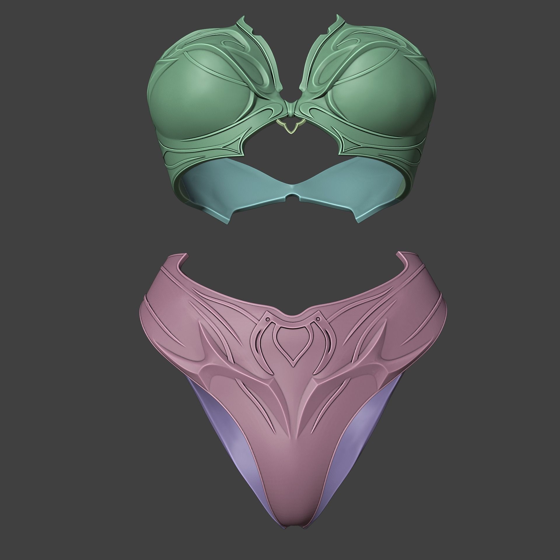 Shadowheart Underwear Set Baldurs Gate 3 3D model 3D printable CGTrader