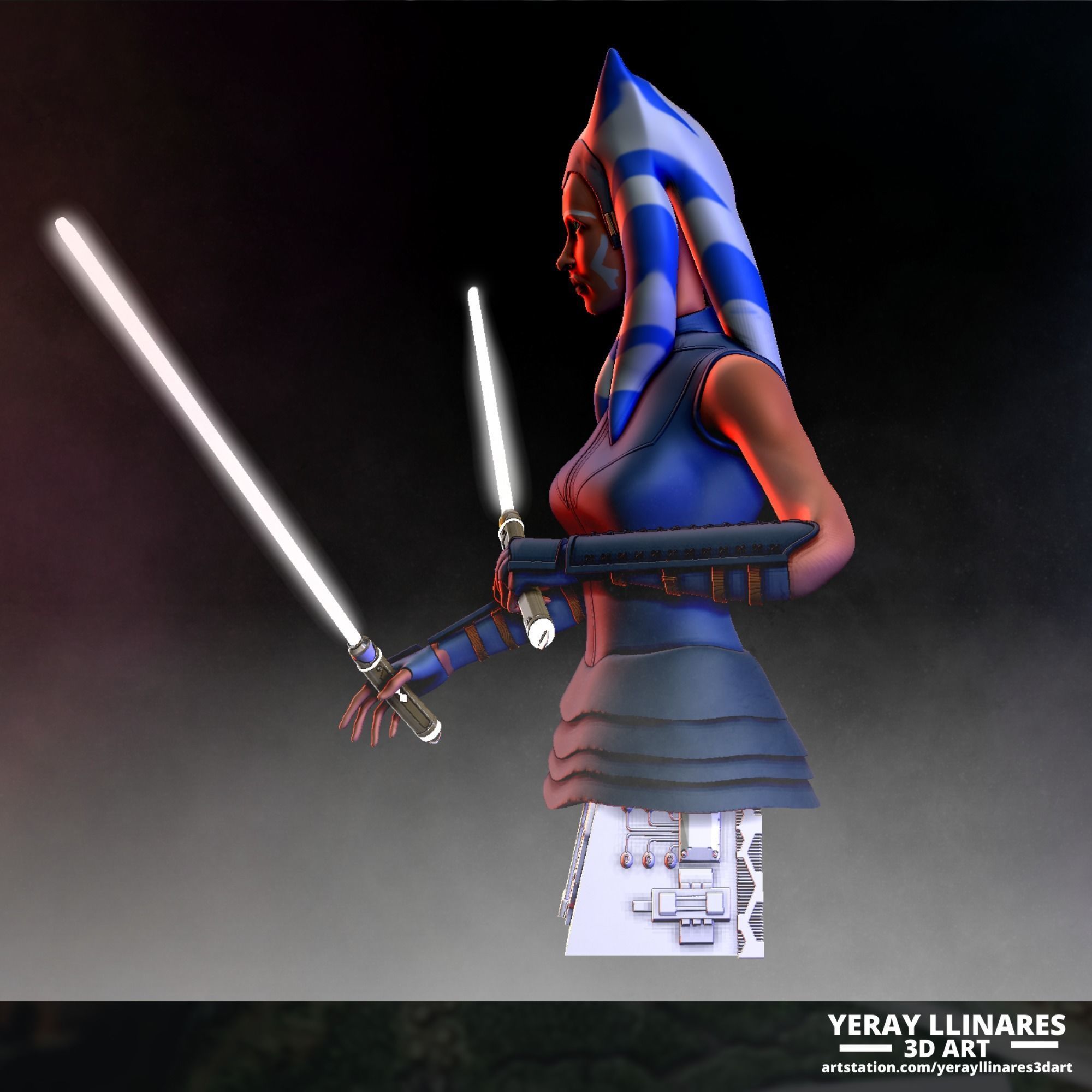 JEDI AHSOKA TANO STAR WARS BUST 3D model 3D printable CGTrader