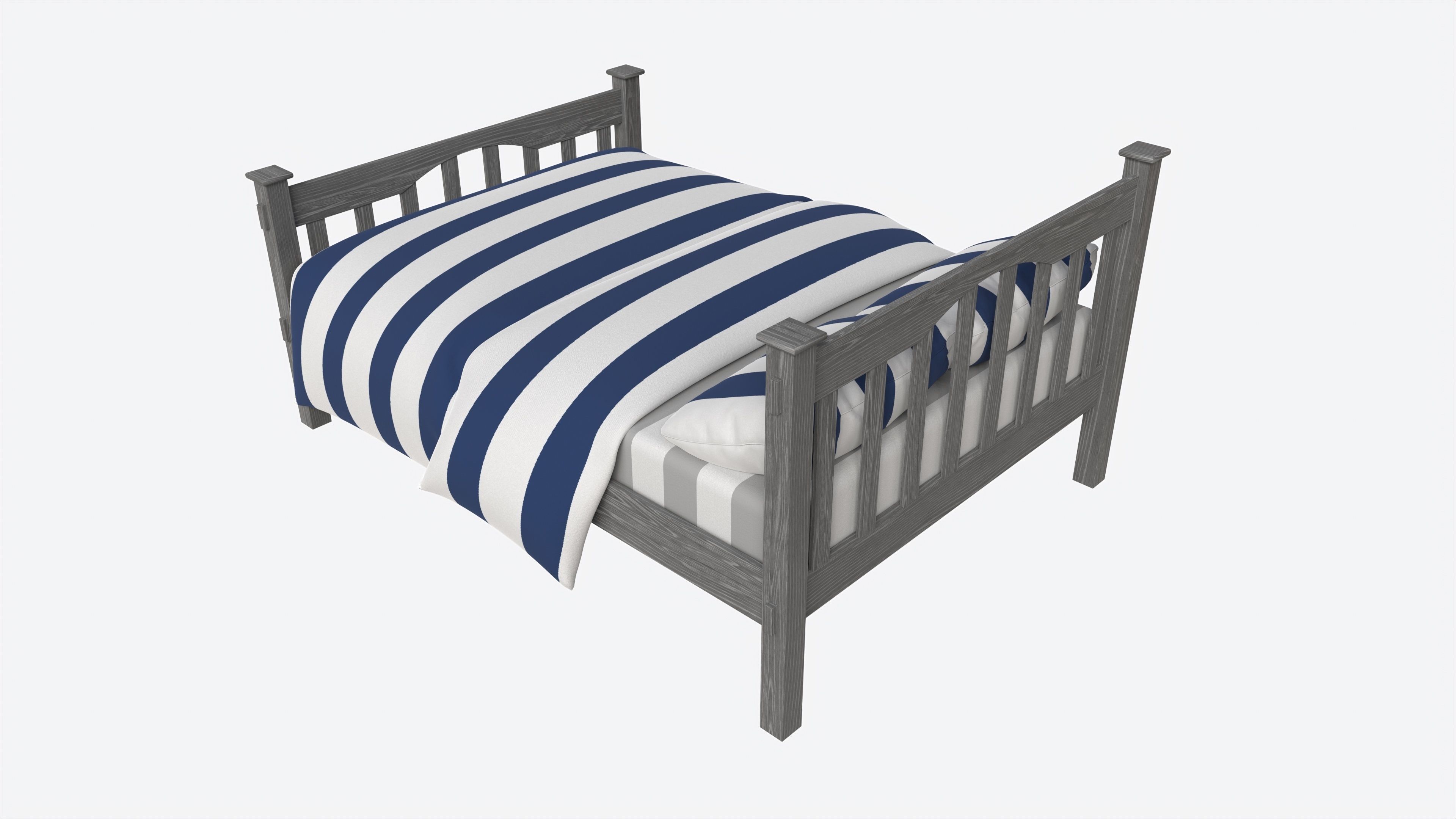 Pottery Barn Kendall Bed Double 3D model CGTrader