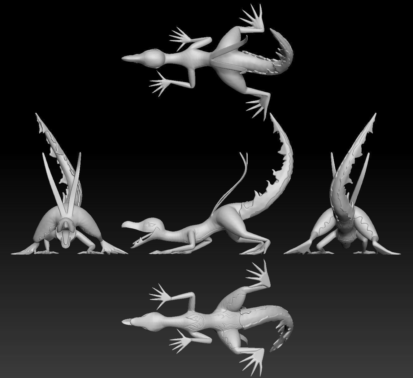 Pokemon Salandit Salazzle 3D model 3D printable | CGTrader