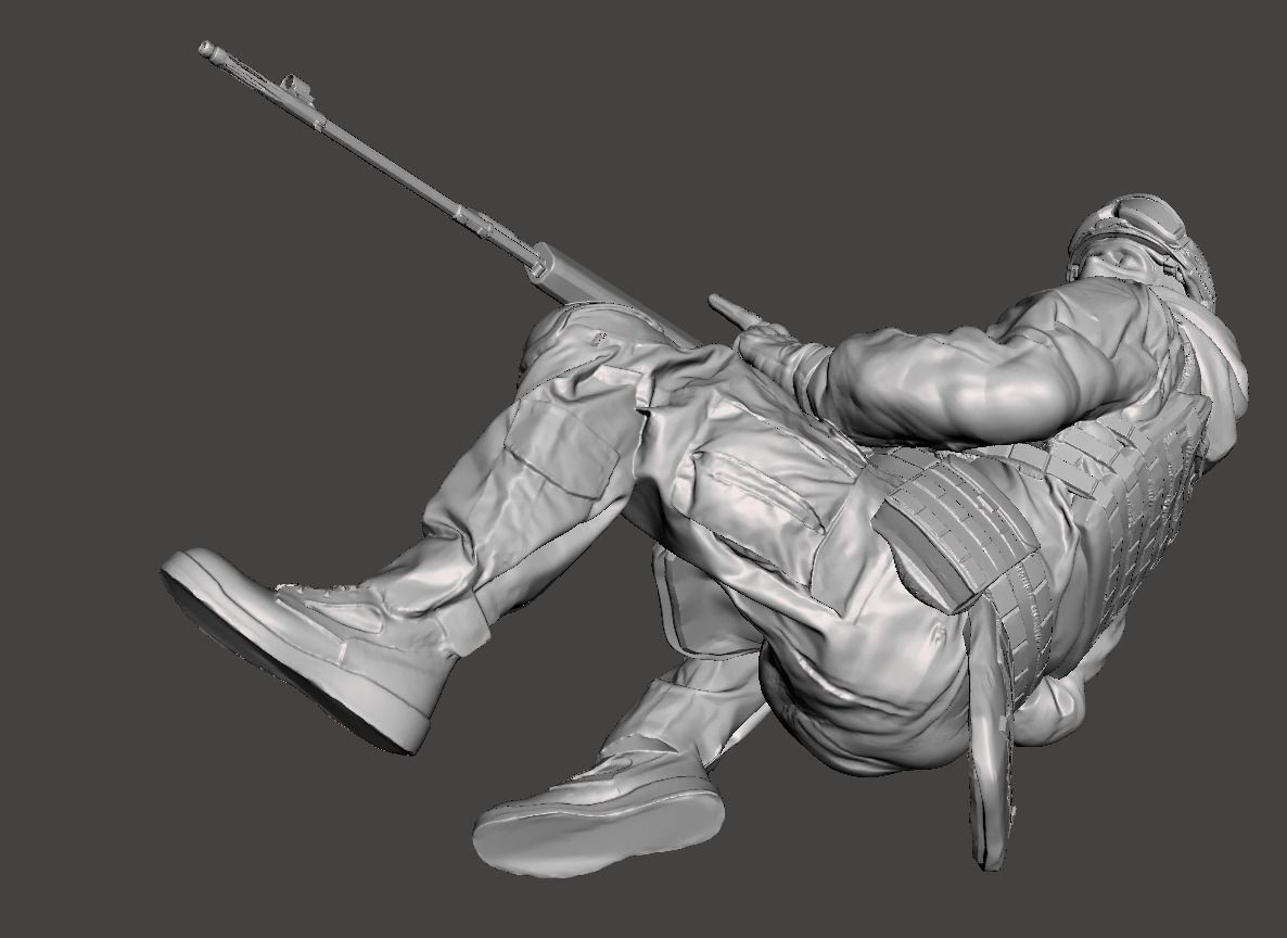 soldier 3d model for 3d printing in 3 poses 3D model 3D printable ...