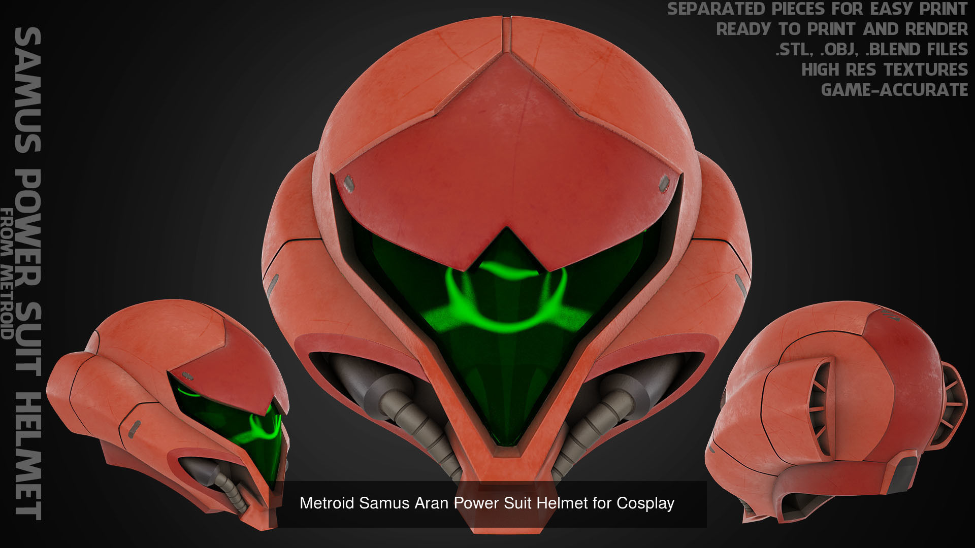 Metroid Samus Aran Power Full Suit for Cosplay 3D Model Collection 3D ...