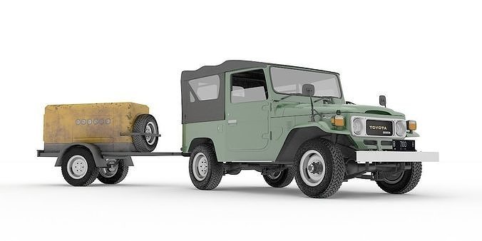 TOYOTA FJ40 soft top 3D model rigged | CGTrader