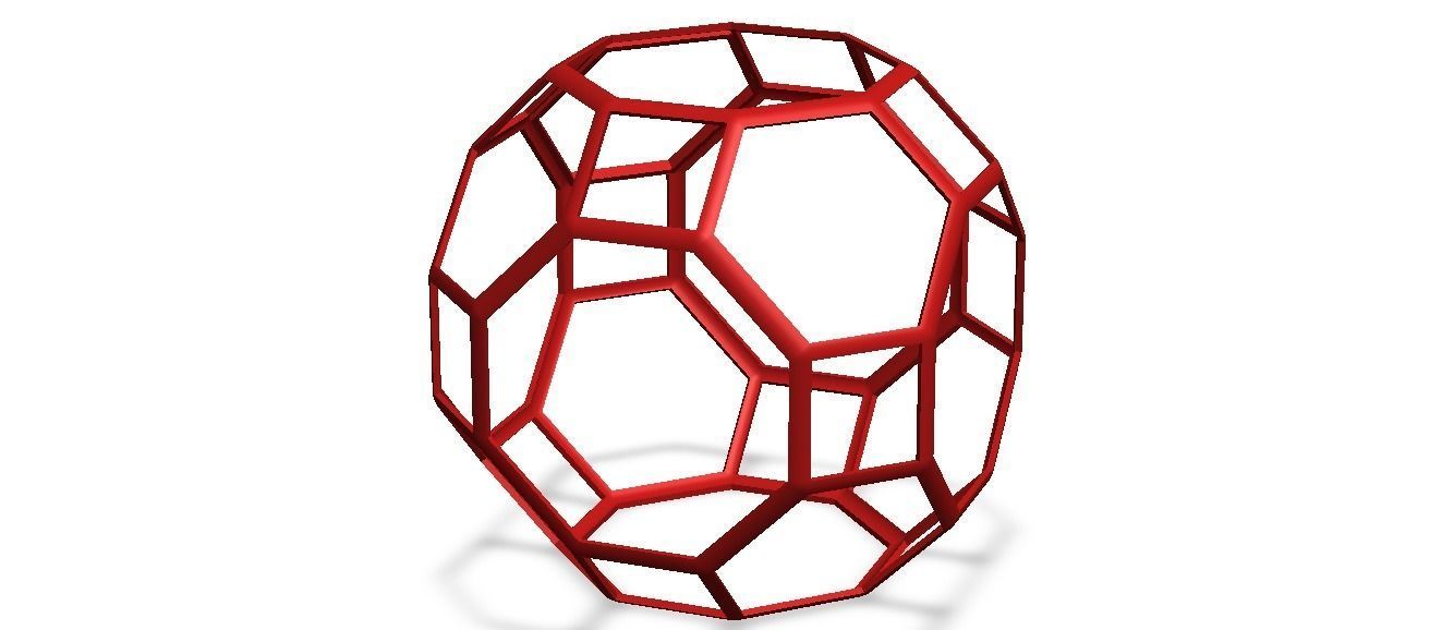 Wireframe Great Rhombicuboctahedron 3D model 3D printable | CGTrader