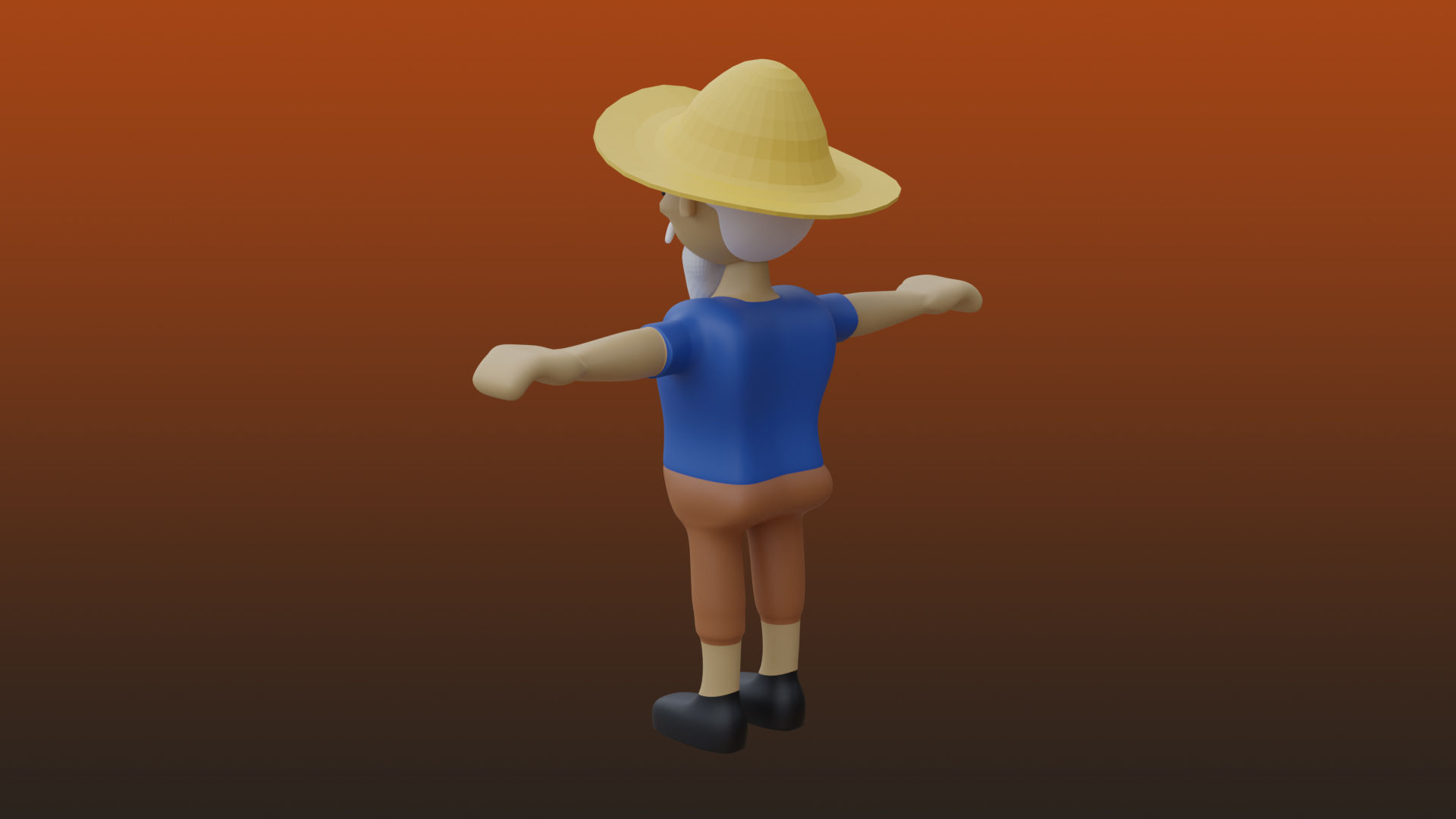 3D model Old Fishing man VR / AR / low-poly | CGTrader