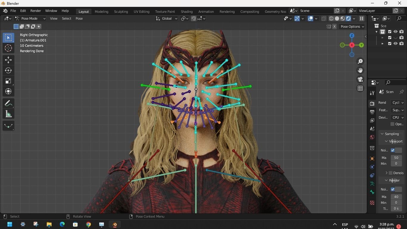 Scarlet Witch from Doctor Strange 2 3D Model free VR / AR / low-poly 3D ...
