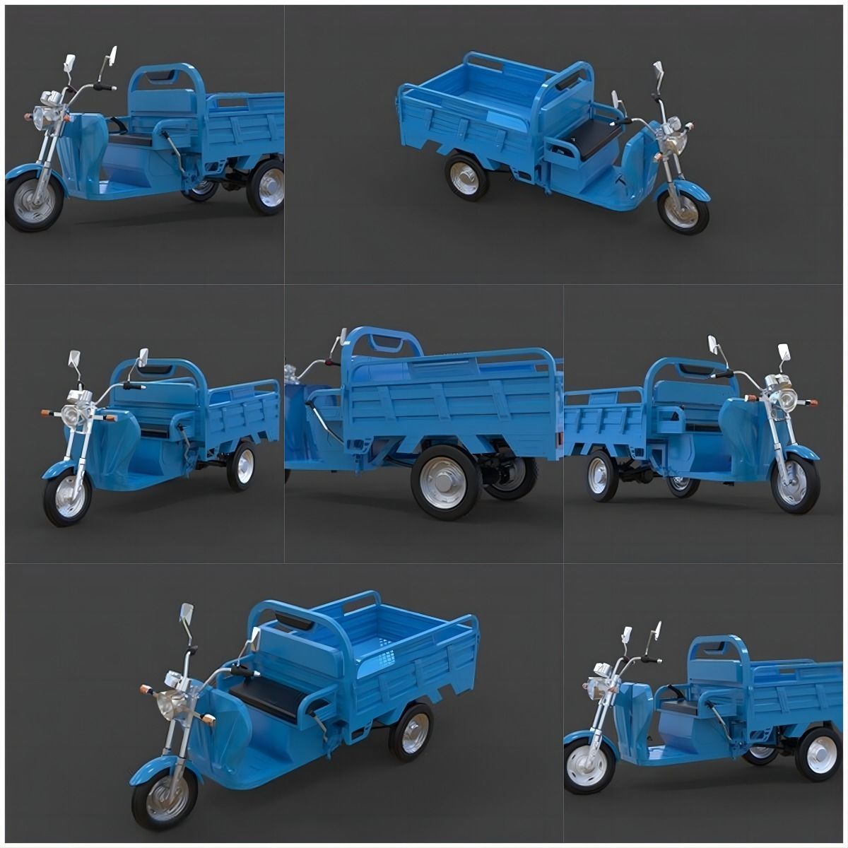Transport vehicle Tricycle Electric tricycle 3D model CGTrader