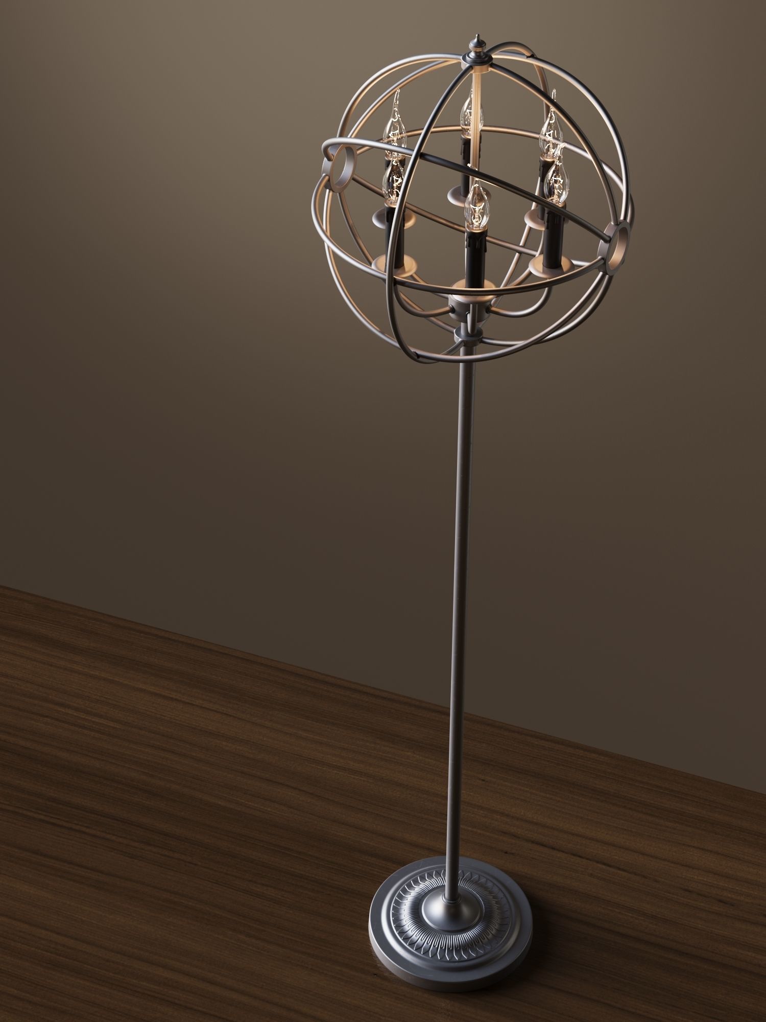 Foucault Orb Floor Lamp 3D model | CGTrader