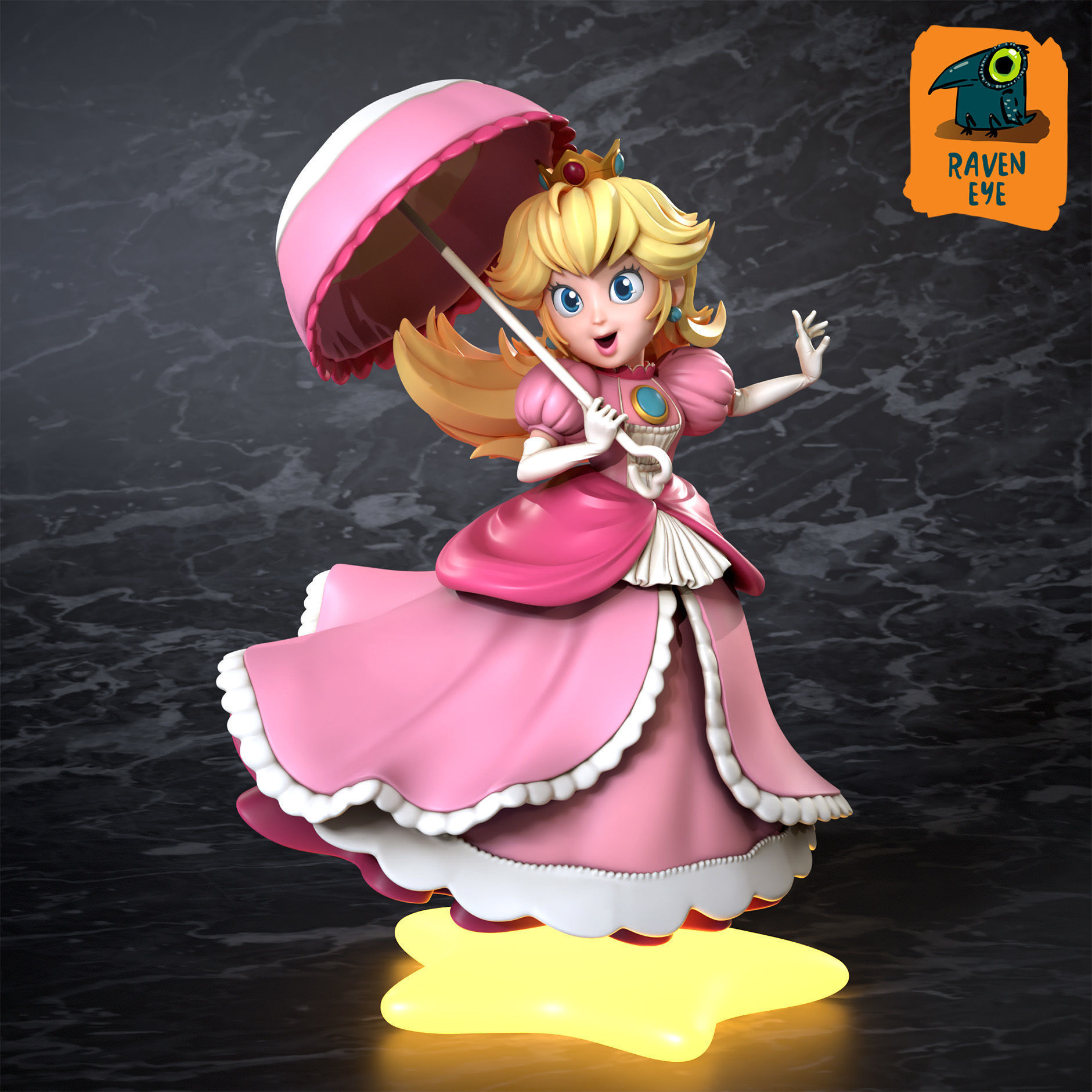 Princess Peach from super Mario Ready to print 3D model 3D printable ...