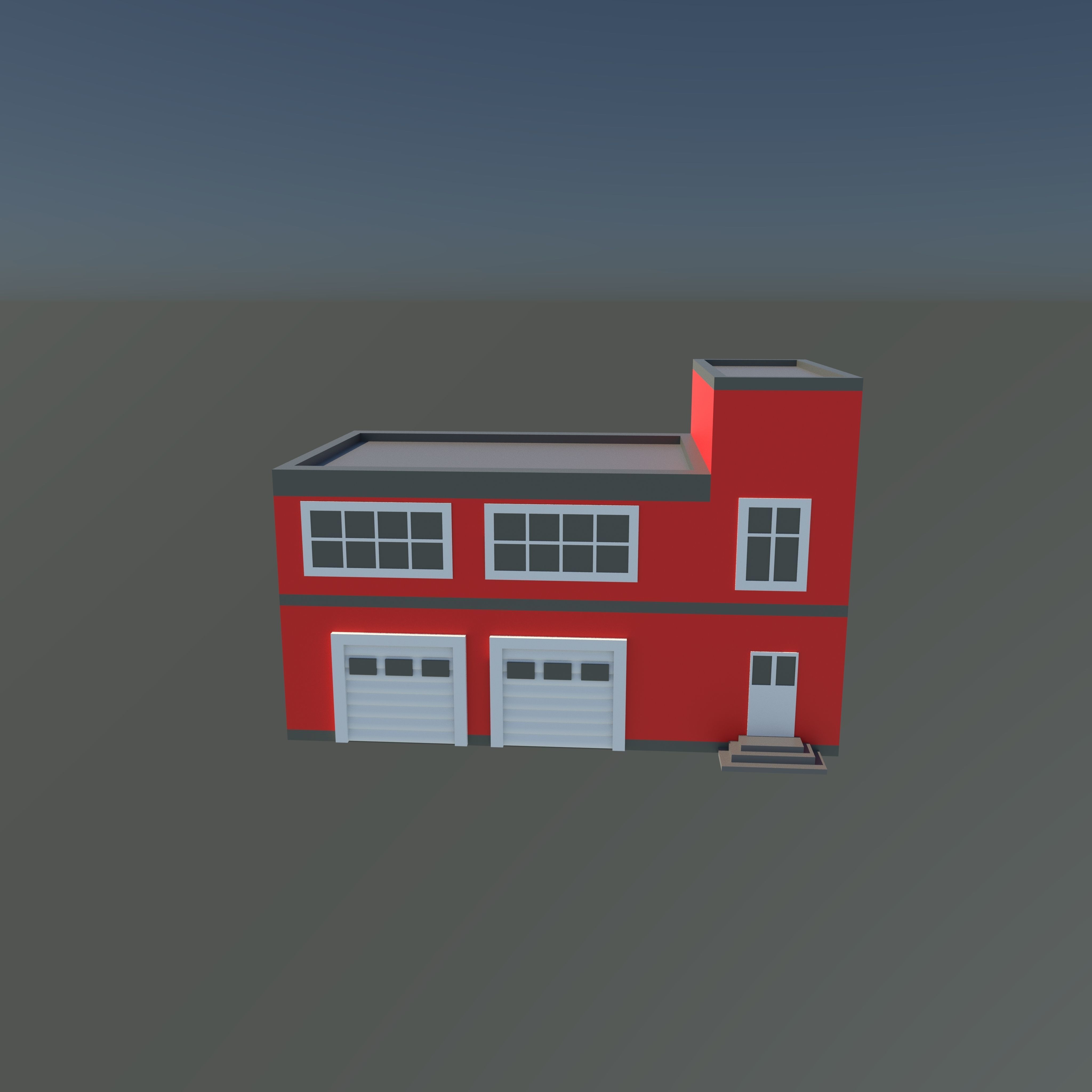 3D model low poly city building VR / AR / low-poly | CGTrader