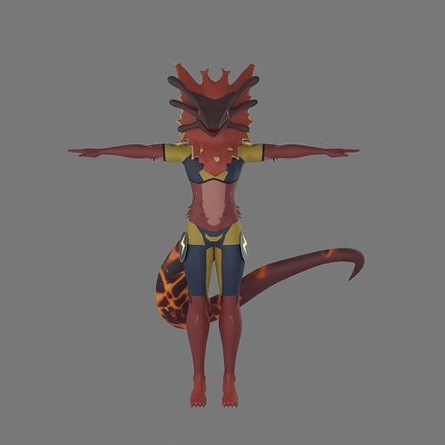 Protogen Fire Fall 3D Model 3D model | CGTrader