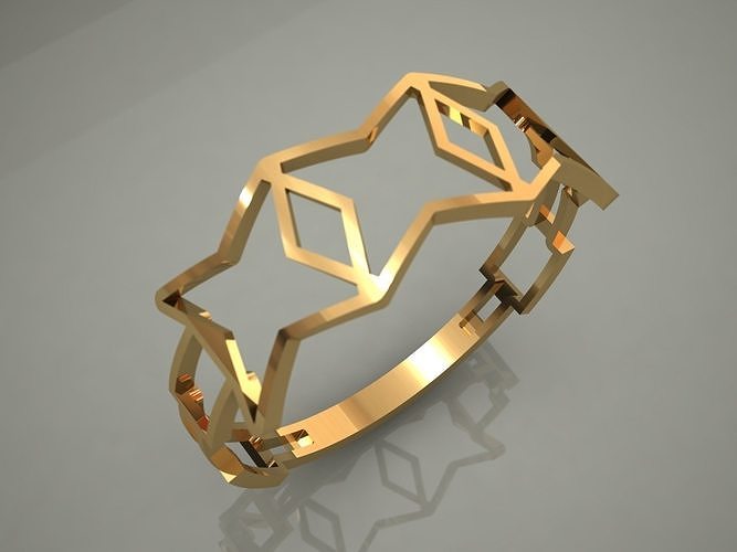 Stars Joint Minimalist Ring 3D model 3D printable | CGTrader