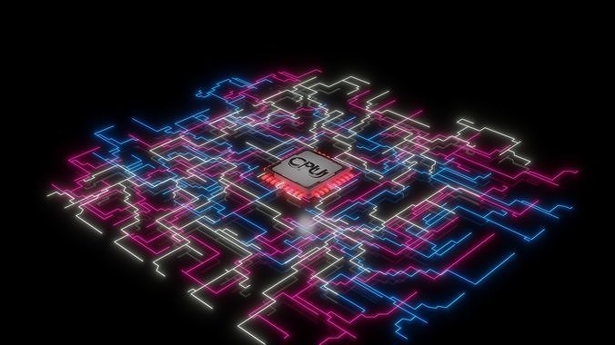 cpu digital Animation 3D model animated | CGTrader
