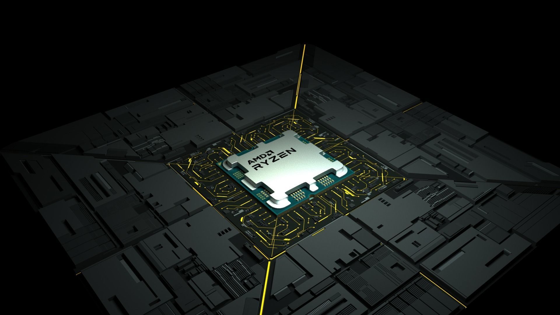AMD Processor 3D model animated rigged | CGTrader