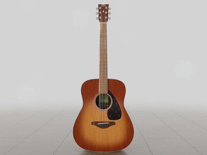 Yahama Yamaha FG800 Acoustic Guitar PBR Game Ready Realistic 4K free VR ...