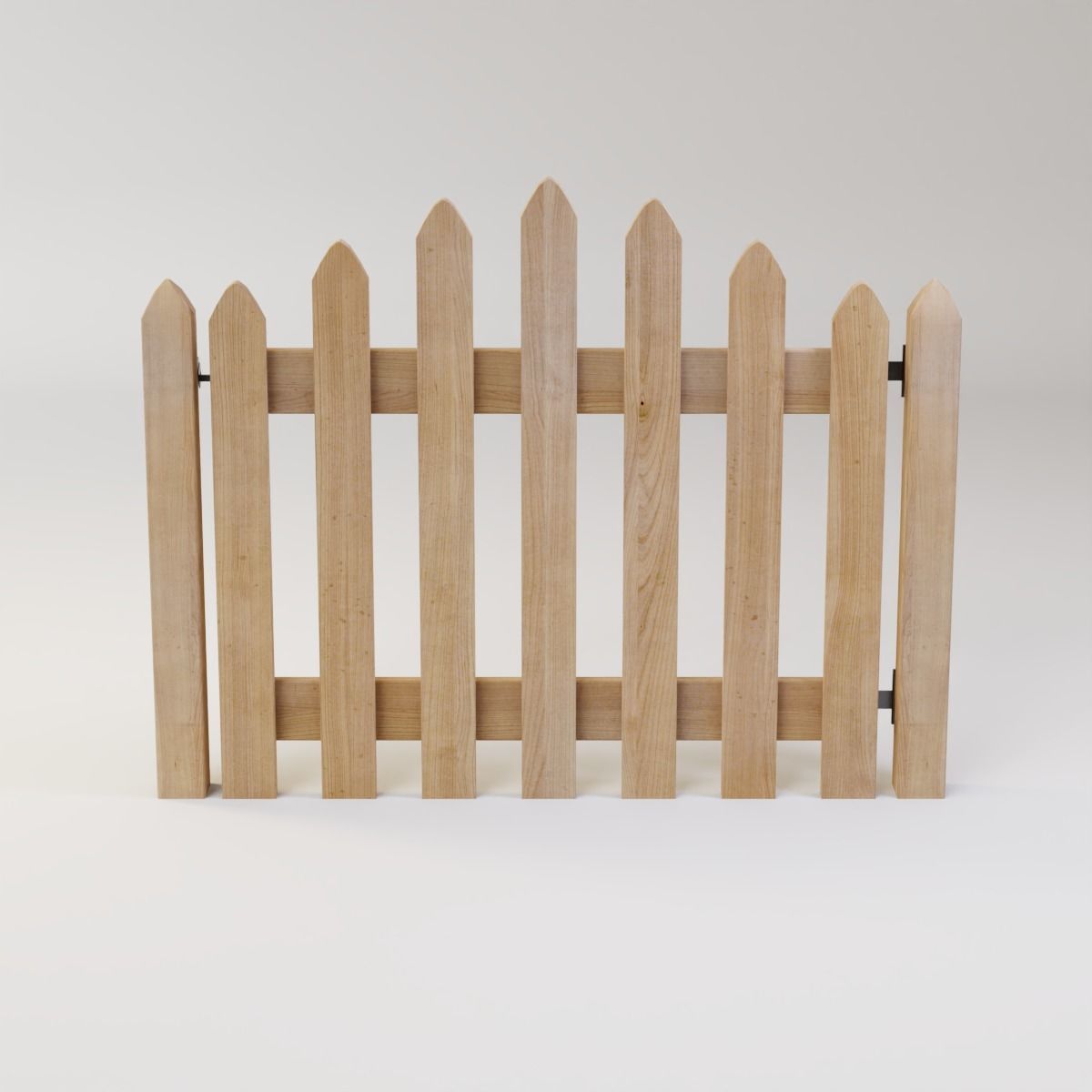 3D model Modular Fence Gate Arched Colonial Gothic Picket Fence Gate