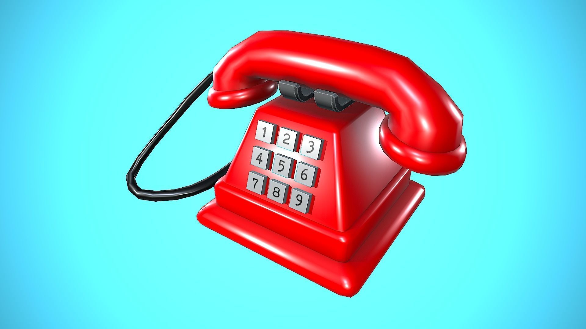 3D model TELEPHONE BUTTONS CARTOON STYLIZED VR / AR / low-poly | CGTrader