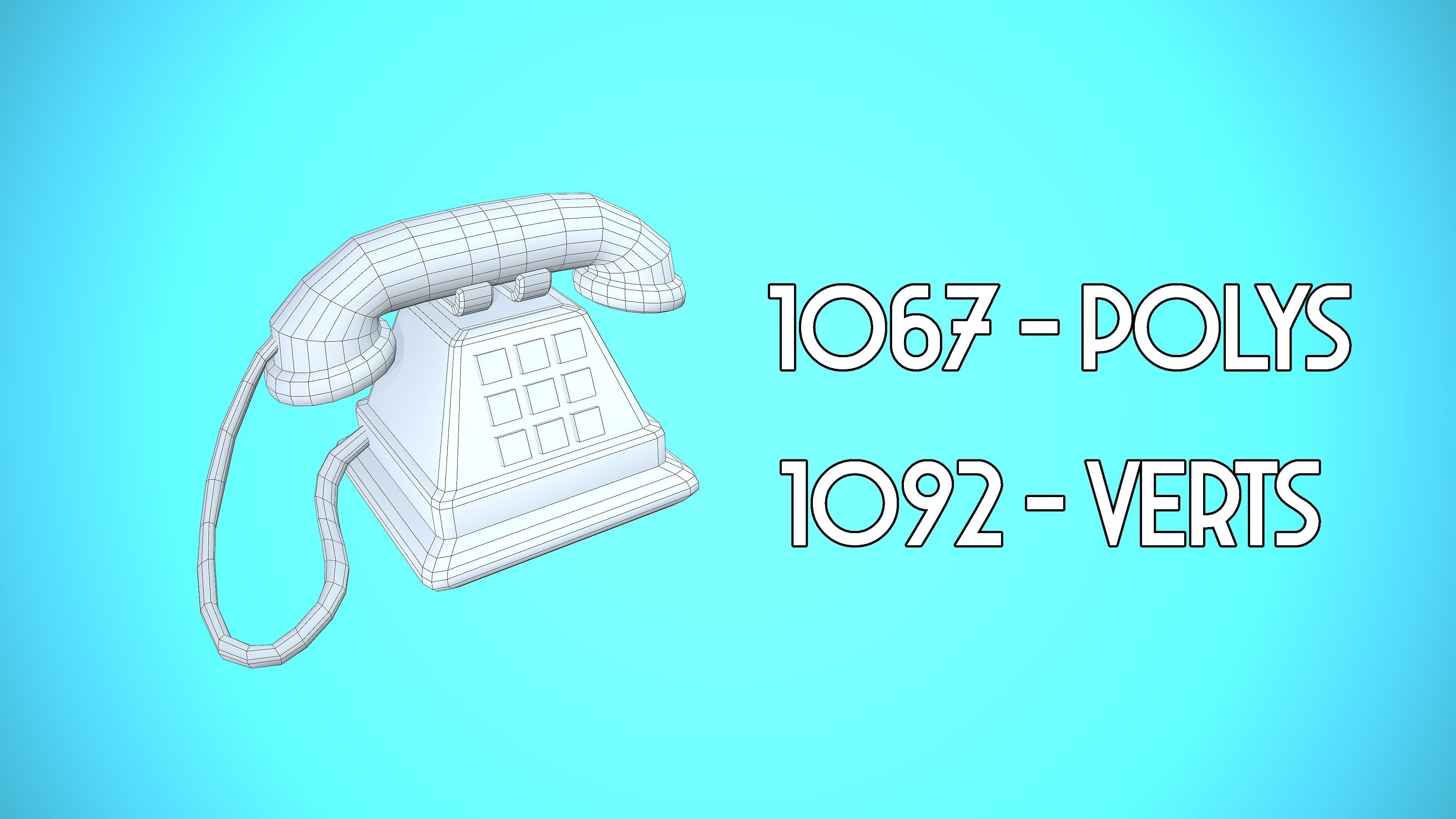 3D model TELEPHONE BUTTONS CARTOON STYLIZED VR / AR / low-poly | CGTrader