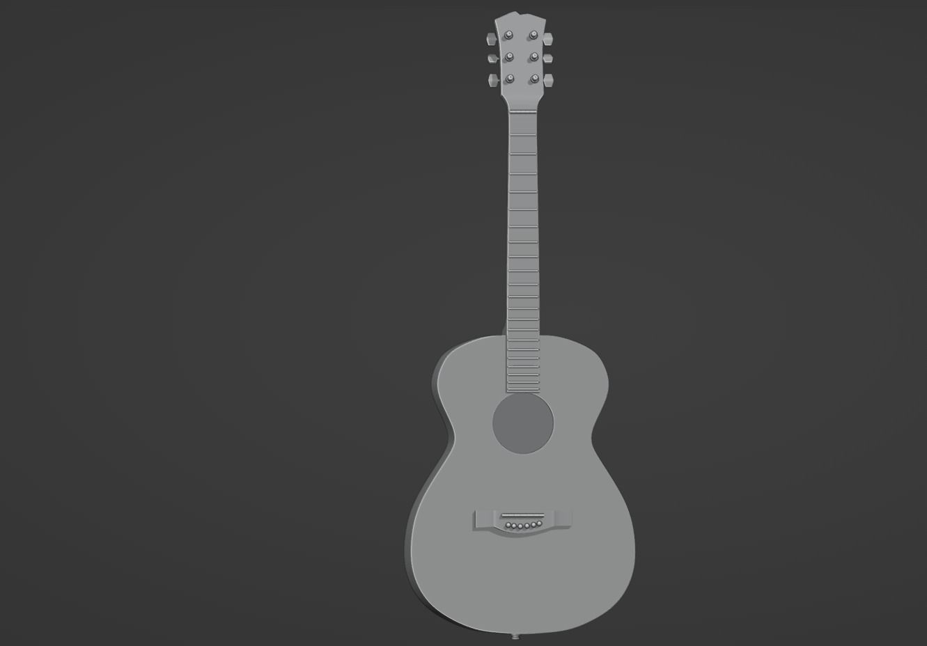 Printable Acoustic guitar 3D model 3D printable | CGTrader