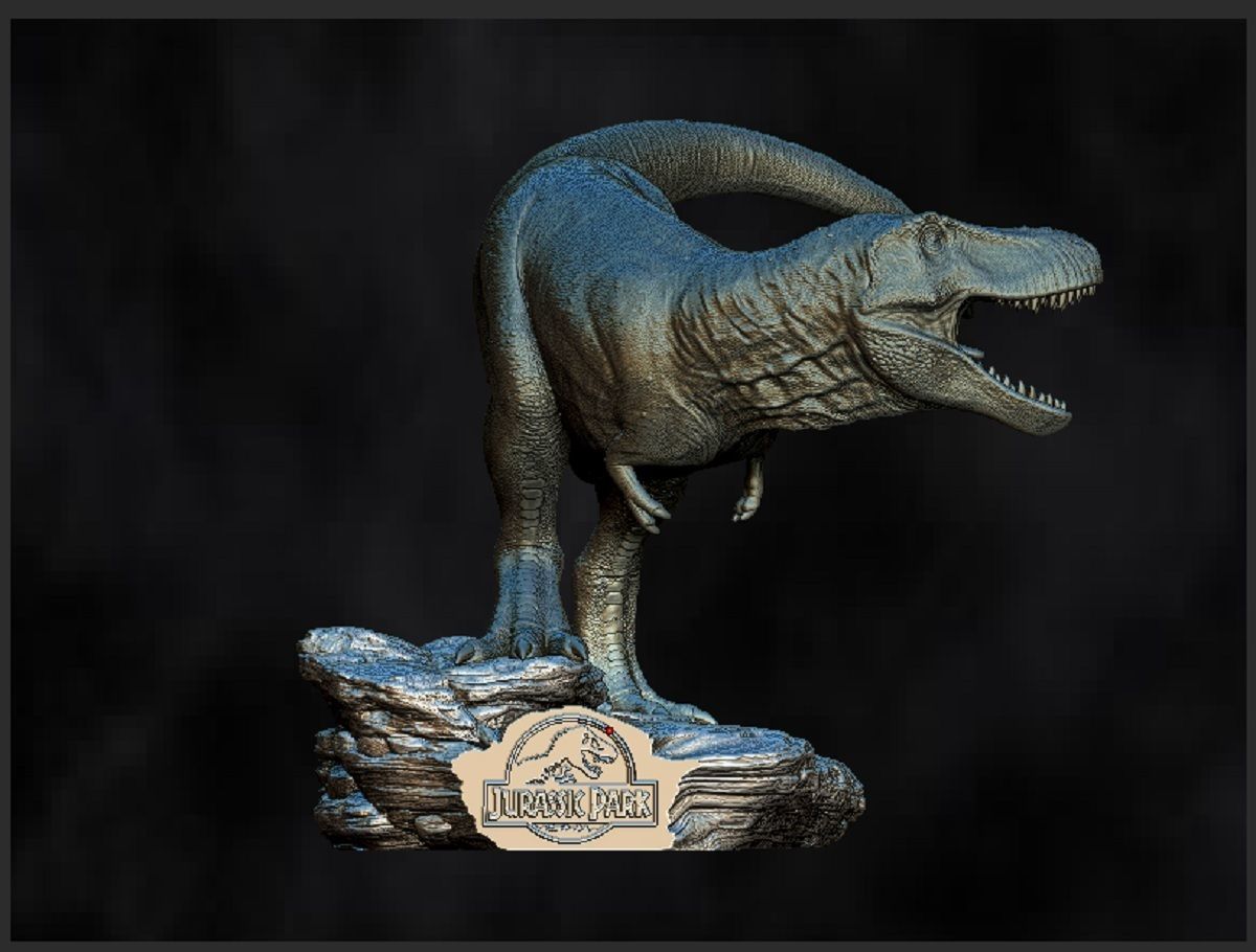 3D Print Model Jurassic Park Tyrannosaurus Rex Dinosaur Animal 3D model ...