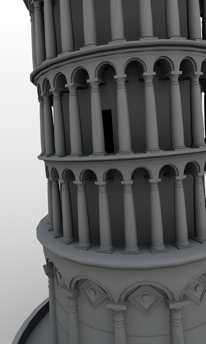 Leaning Tower of Pisa 3D model CGTrader