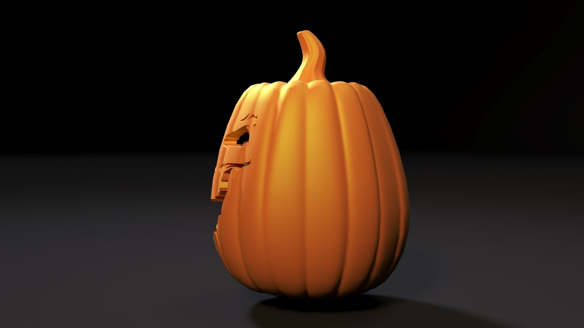 Scary halloween pumpkin 3D model 3D printable | CGTrader