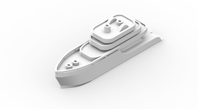 Yacht 3D model 3D printable | CGTrader