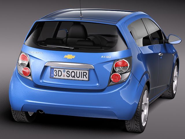Chevrolet Sonic Aveo 2012 Compact Hatchbac... 3D Model MAX ...