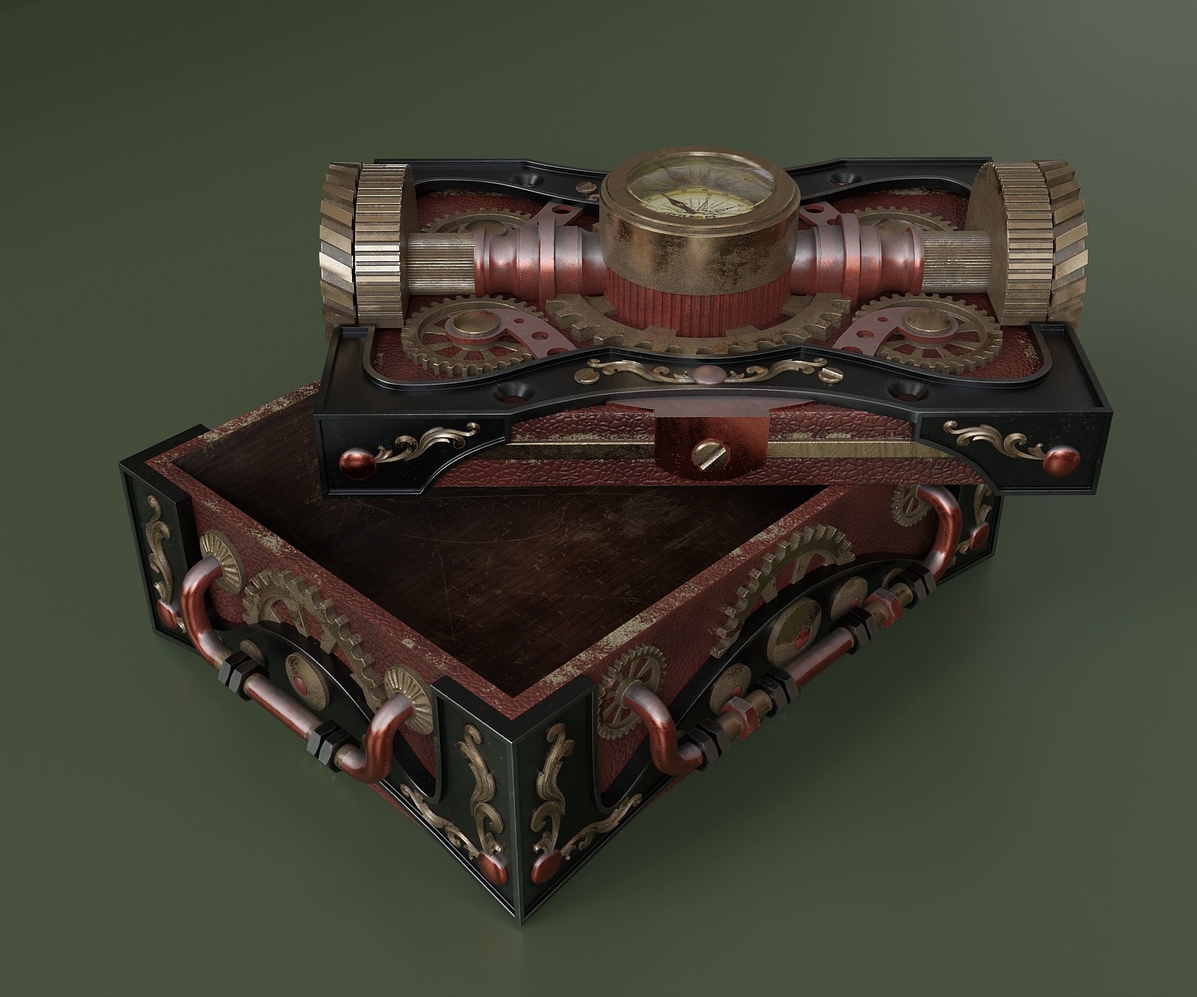 Steampunk style box 017 3D model | CGTrader