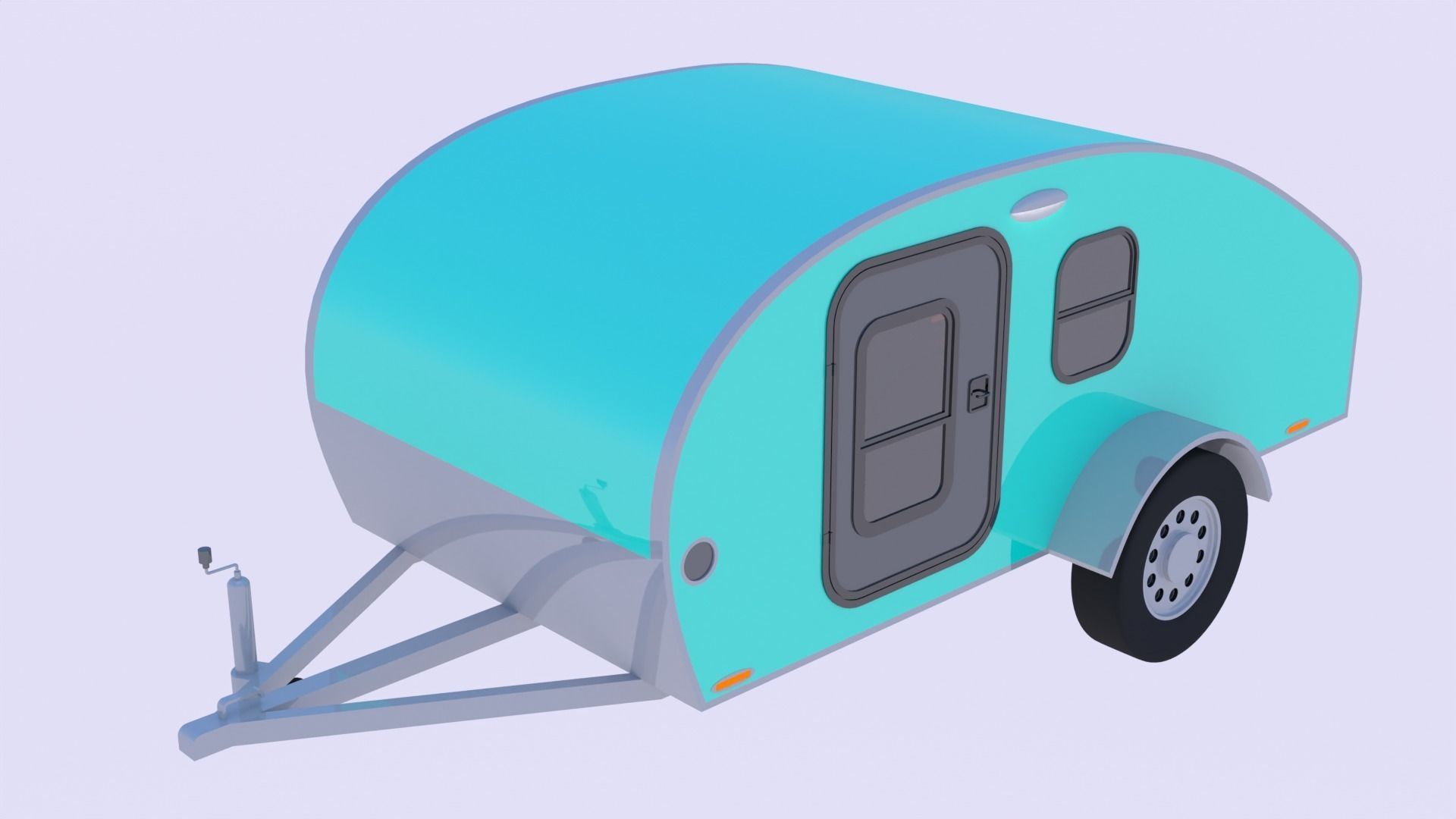 Teardrop caravan 3D model CGTrader