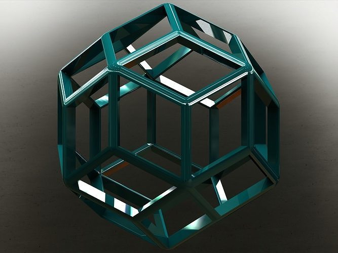Wireframe Shape Rhombic Triacontahedron 3D model 3D printable | CGTrader