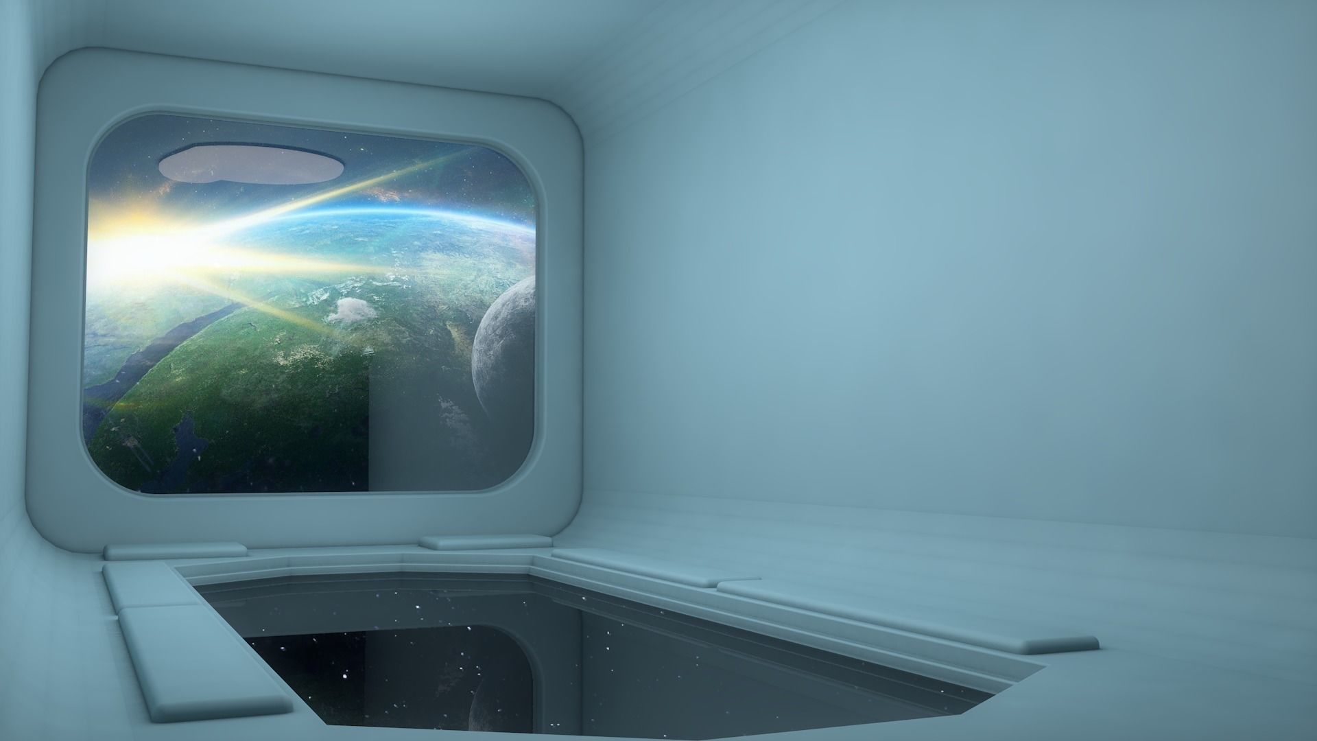 4 Sci Fi Room Set 3D model | CGTrader