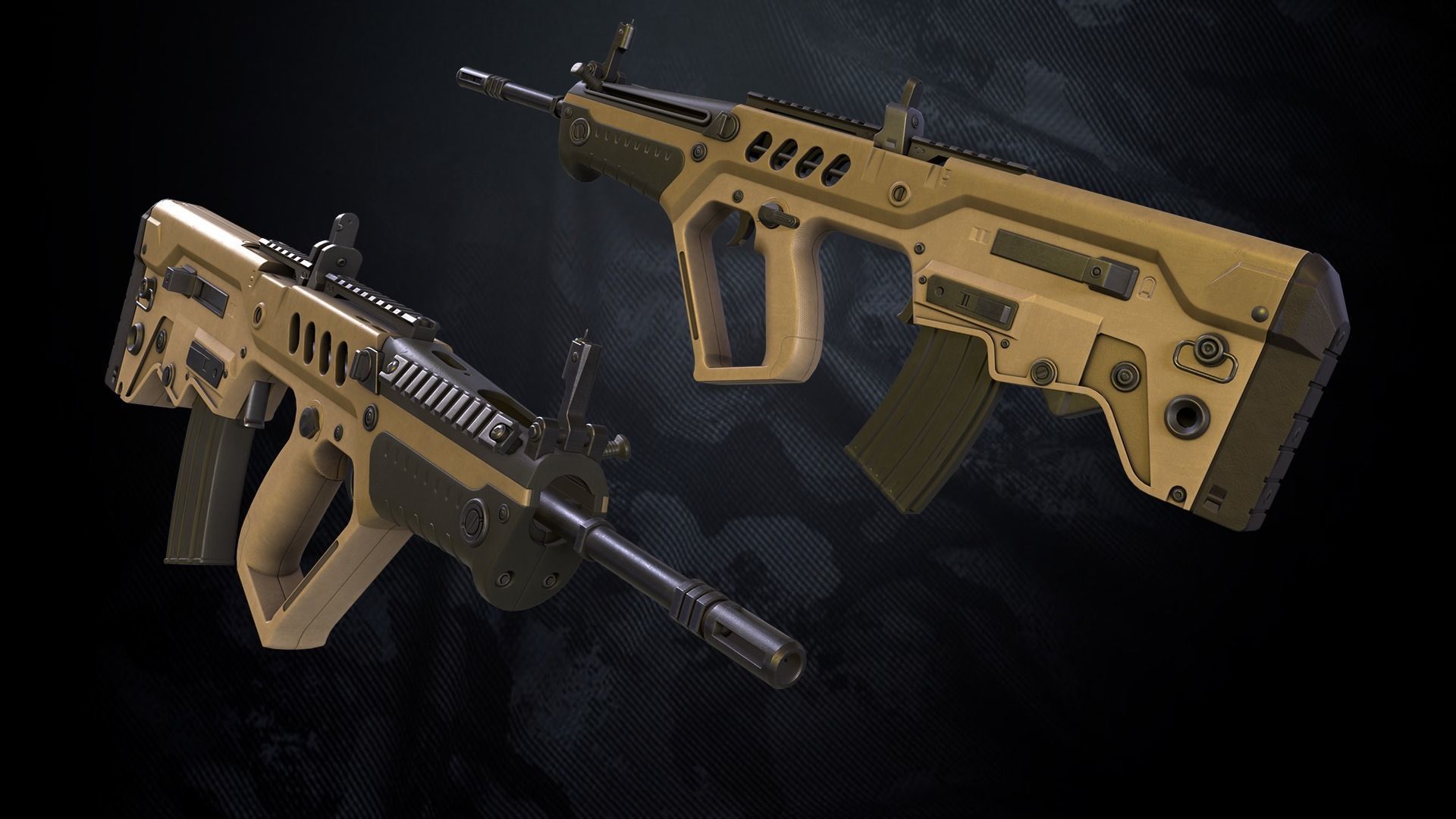 3D model TAR21 Assault Rifle With Hands And Weapon Case VR / AR / low ...