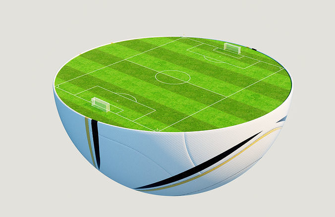 Soccer Half Ball And Soccer Field 3D model | CGTrader