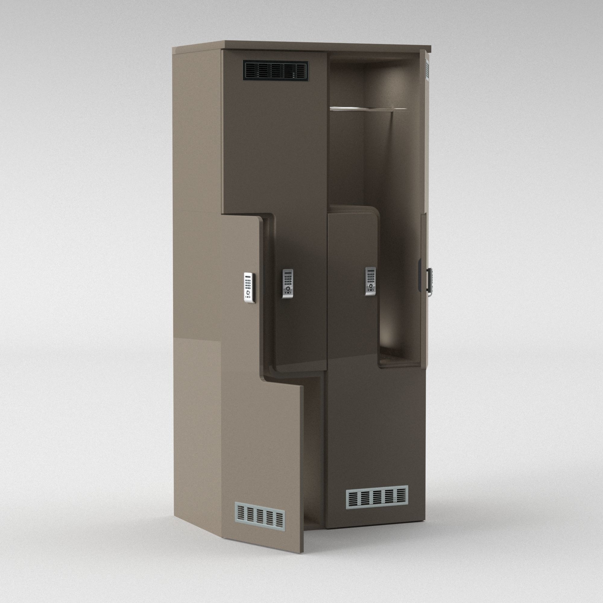 3D model Locker with Electronic Lock Kale Kilit Style
