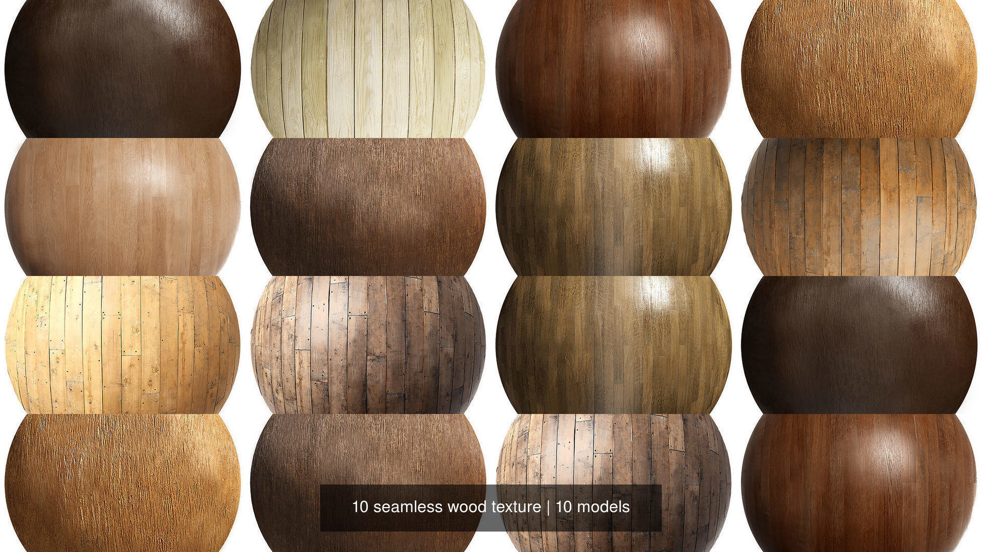 3D Model Collection 10 seamless wood texture VR / AR / low-poly | CGTrader
